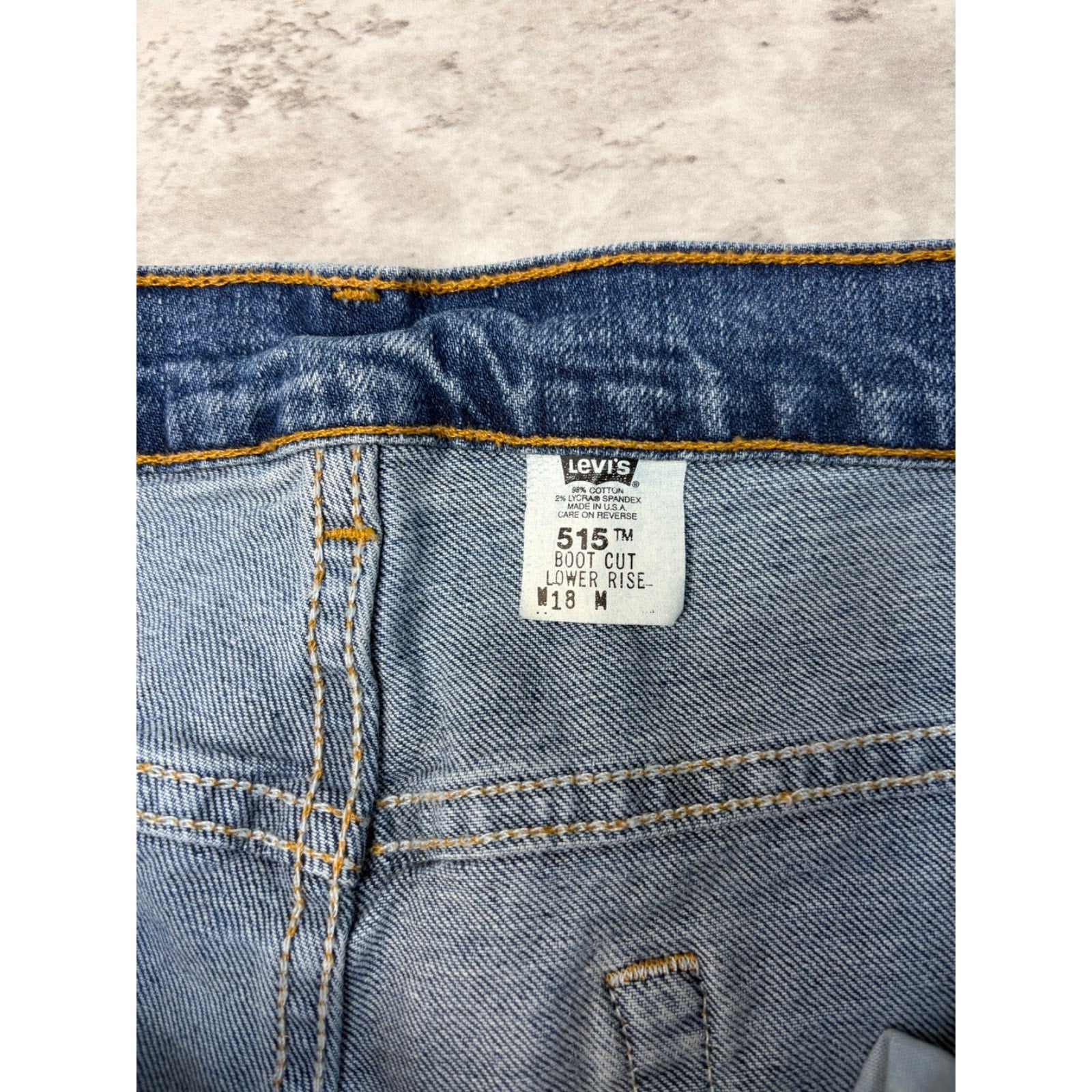 Vintage 90s Womens Levis Red Tab 515 Boot Cut Medium Wash Denim Pants Size 37