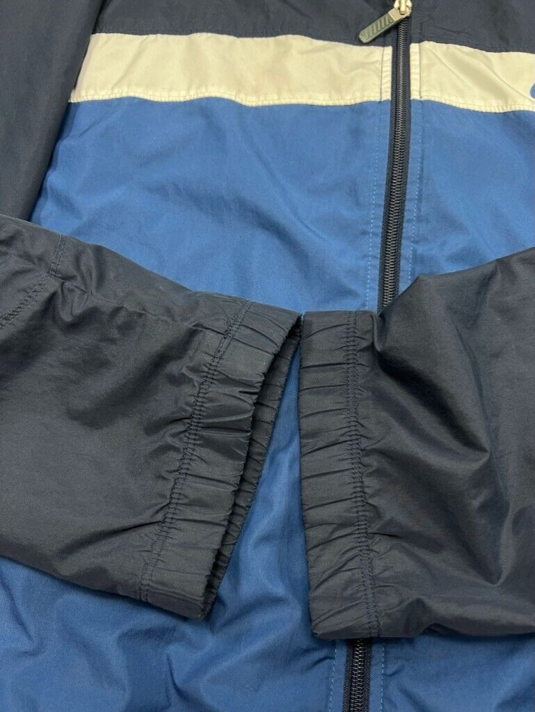 Vintage Y2K Nike Embroidered Mini Swoosh Full Zip Nylon Jacket Size XL Blue