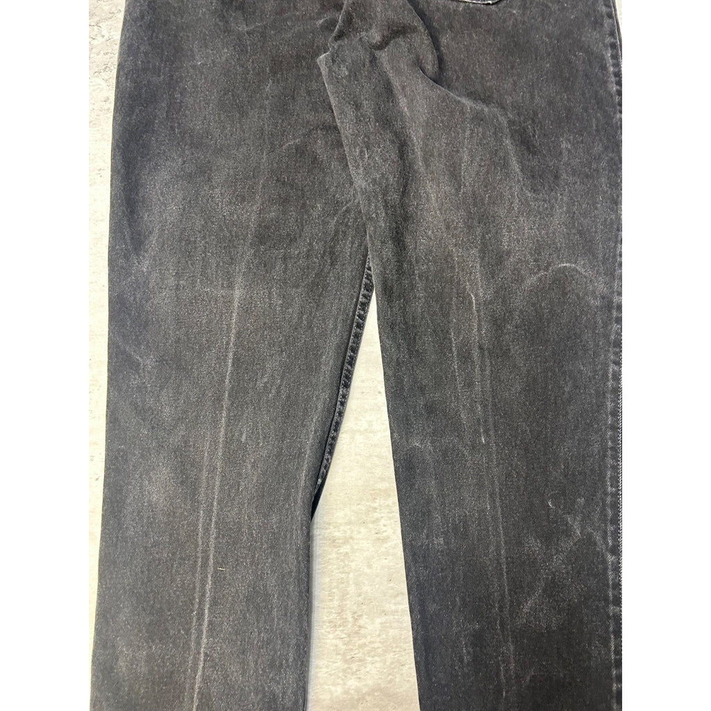 Vintage Levis 545 Brown Tab Loose Fit Black Denim Pants Size 36