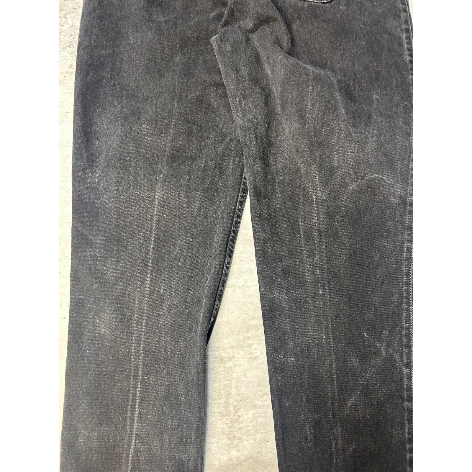 Vintage Levis 545 Brown Tab Loose Fit Black Denim Pants Size 36