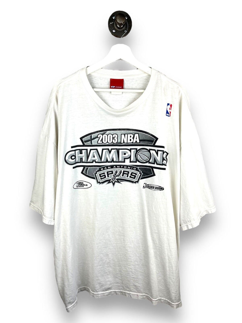 Vintage Y2K 2003 San Antonio Spurs NBA Champions Reebok T-Shirt Size 2XL