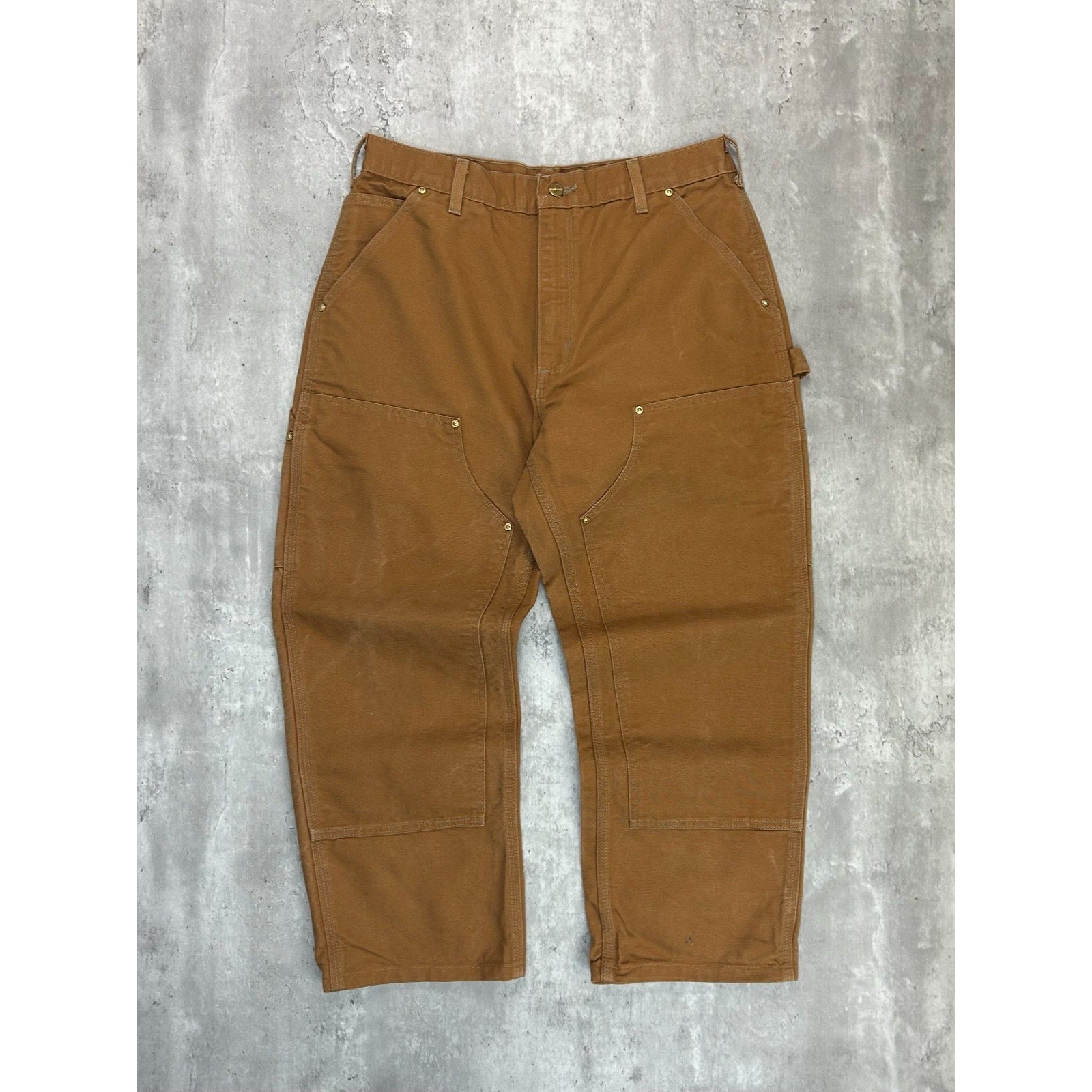 Vintage 90s Carhartt Canvas Workwear Double Knee Carpenter Pants Size 32