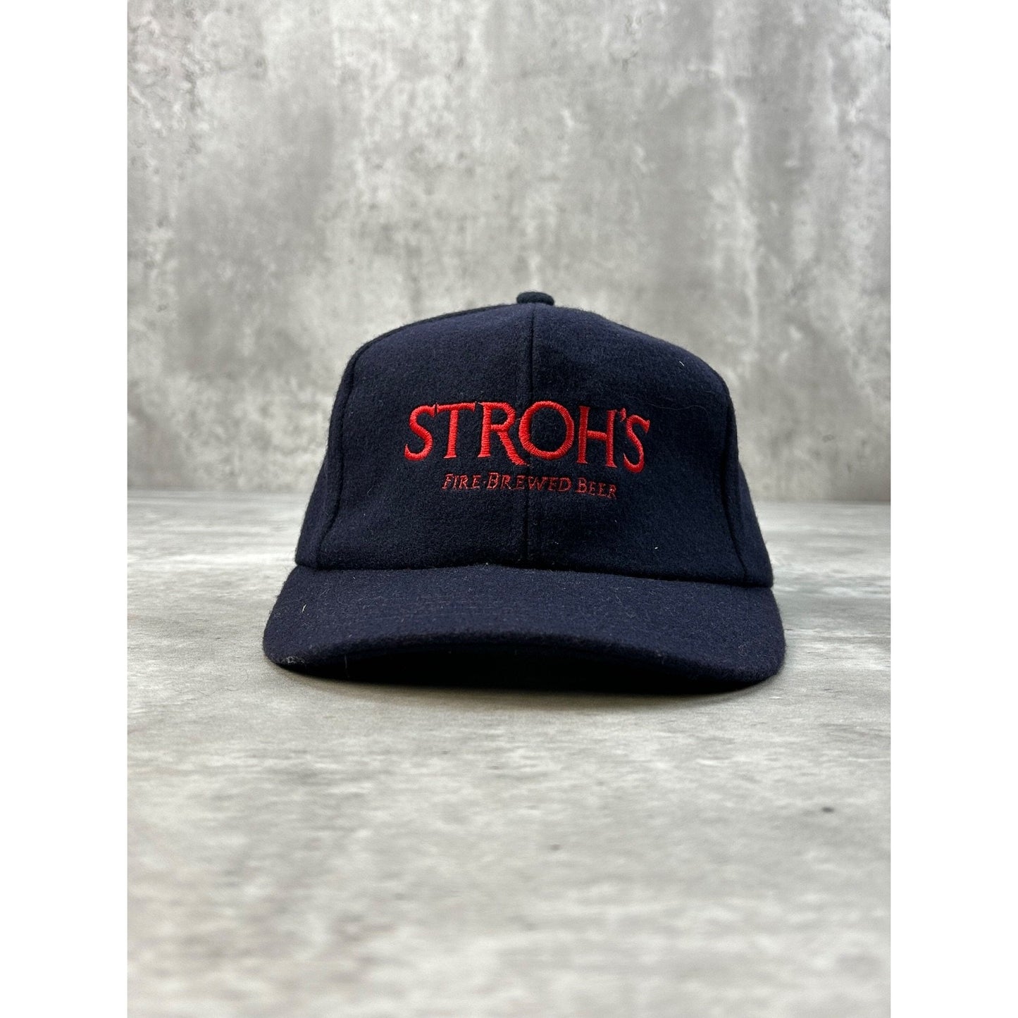 Vintage Strohs Embroidered Spellout Beer Promo Snapback Hat OSFA