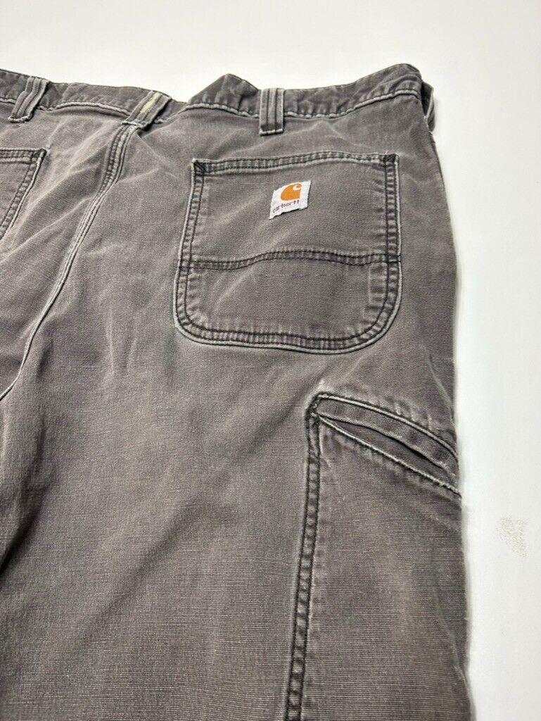 Carhartt Relaxed Fit Canvas Workwear Carpenter Pants Size 38W Gray