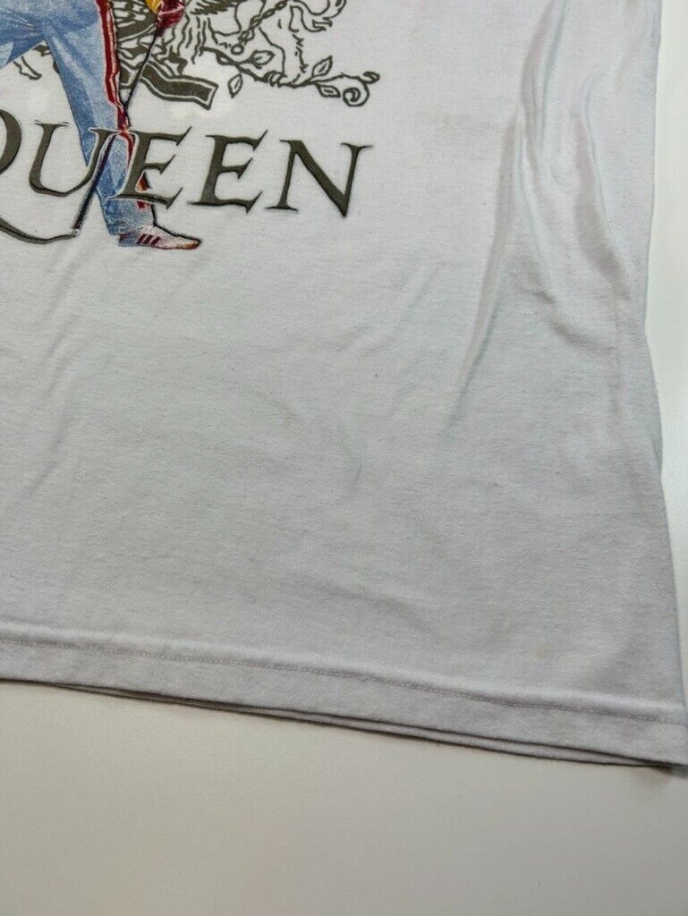 Vintage Queen Freddie Mercury Rock Music Graphic T-Shirt Size XL White