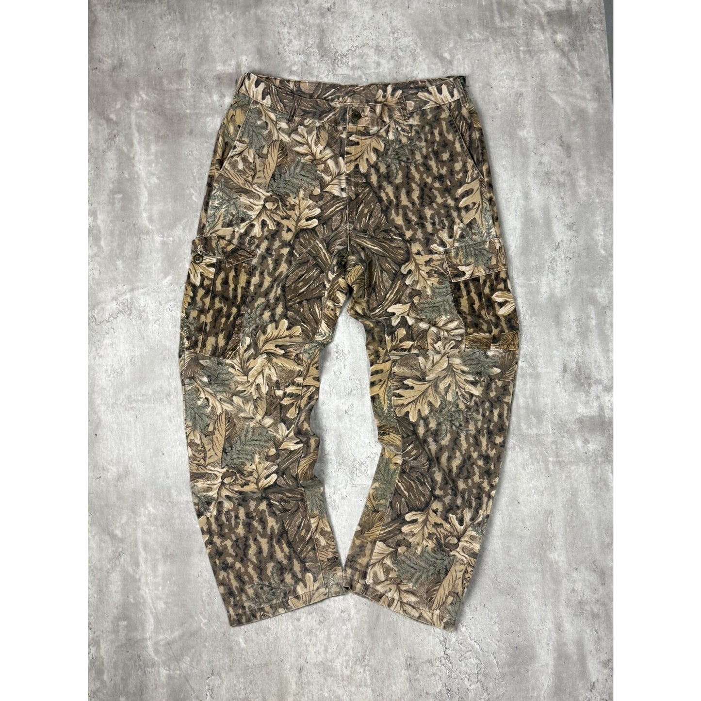 Vintage 90s Kleine Camo Tactical Hunting Cargo Pants Size 38 Green/Brown