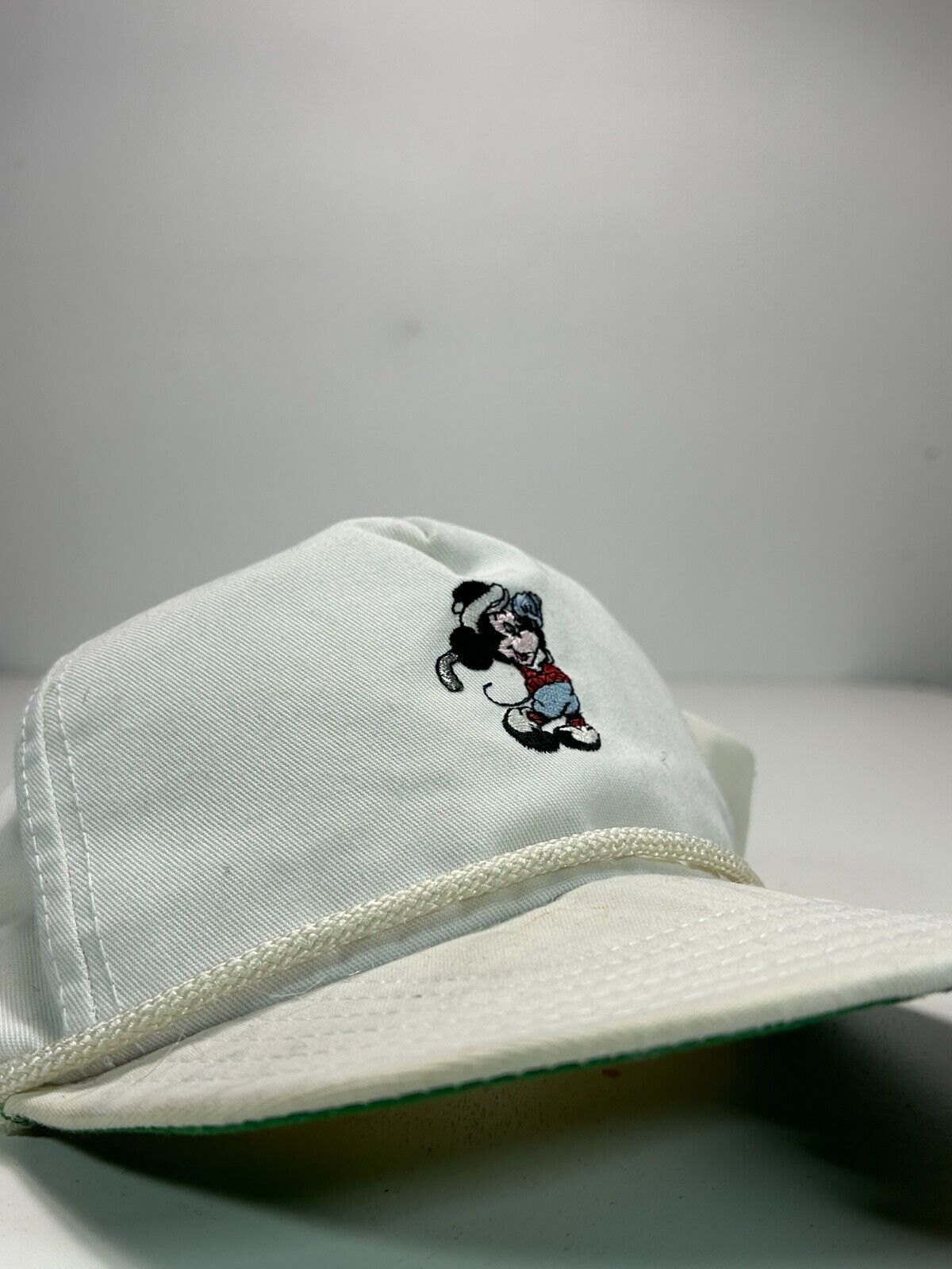 Vintage 90s Disney Mickey Mouse Golf Embroidered Character Strapback Hat OSFA