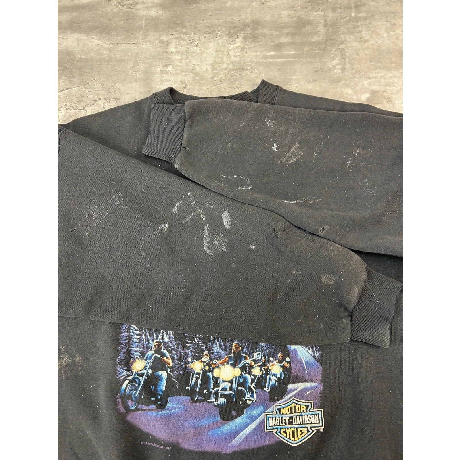 Vintage 1991 Harley Davidson Legends Live Where Legends Roam Sweatshirt Size XL