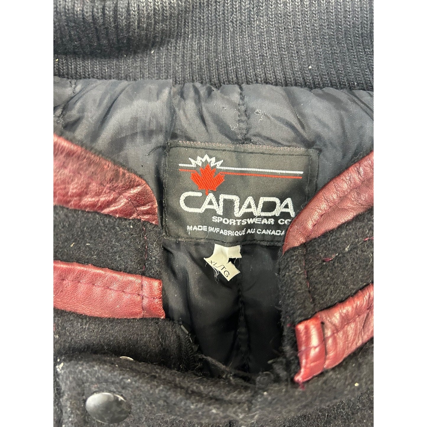 Vintage 90s London Knights OHL Embroidered Logo Varsity Bomber Jacket Size XL