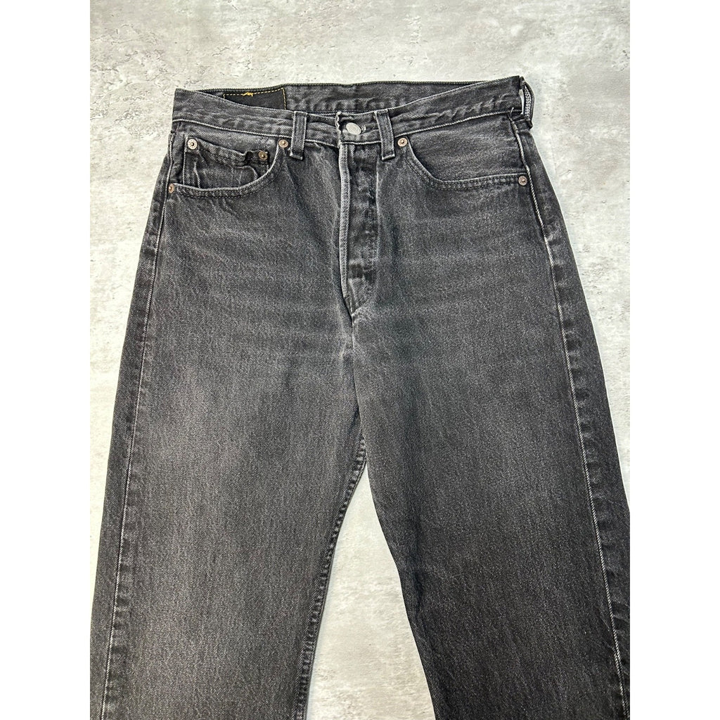 Vintage 90s Levis 505 Red Tab Black Denim Pants Size 28