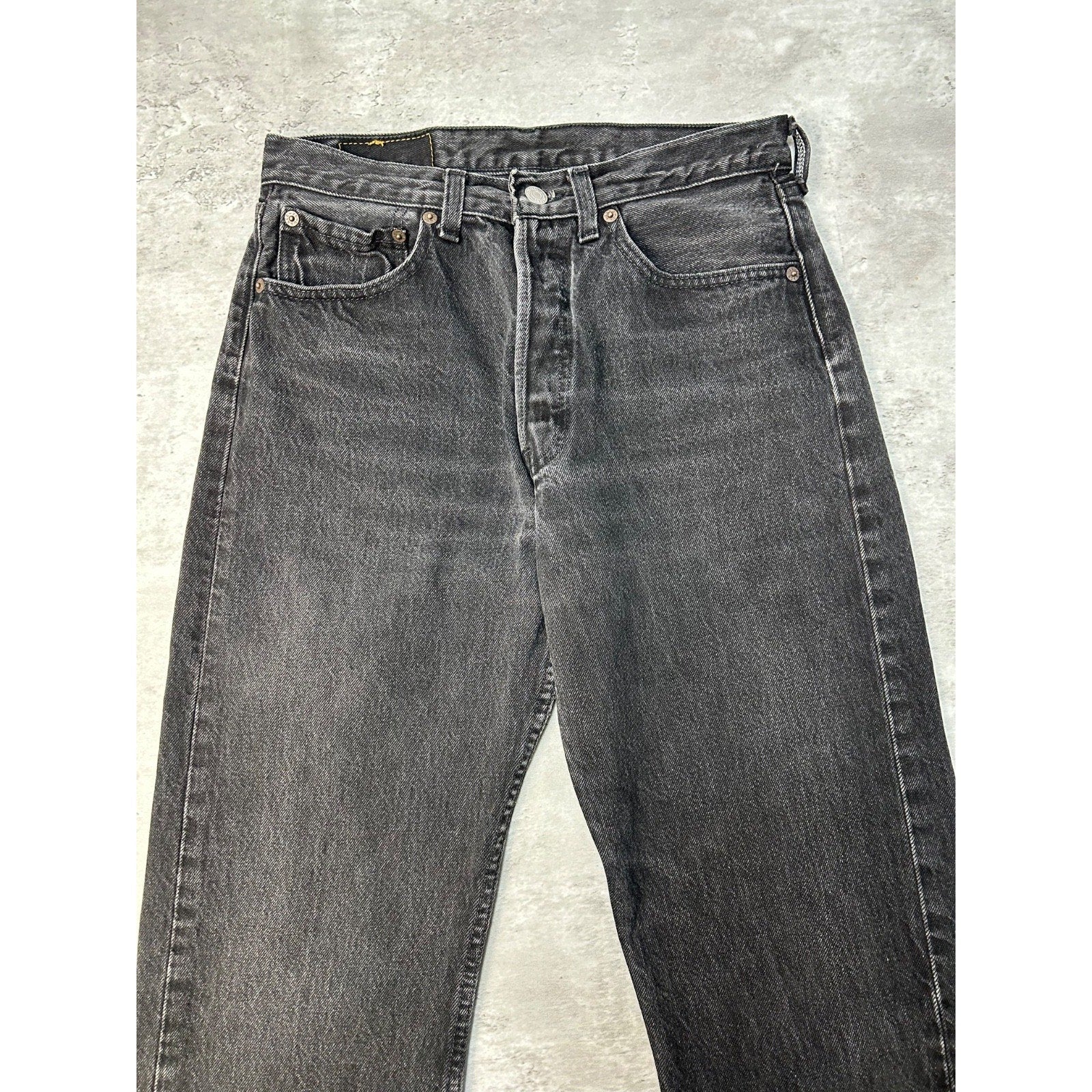 Vintage 90s Levis 505 Red Tab Black Denim Pants Size 28