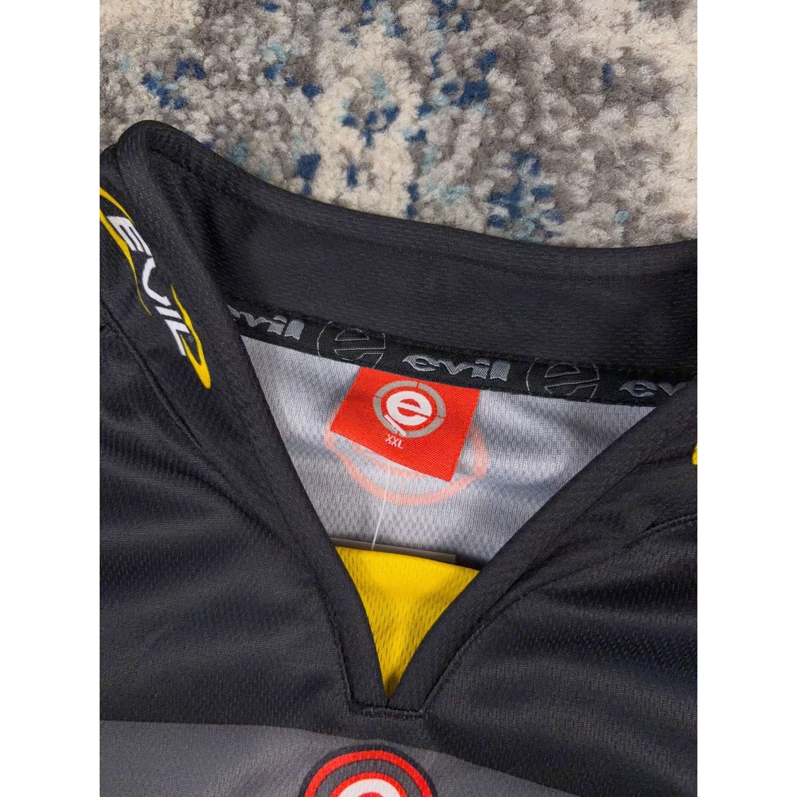 Vintage Evil Paintball Logo Spellout Padded Long Sleeve Jersey Size 2XL