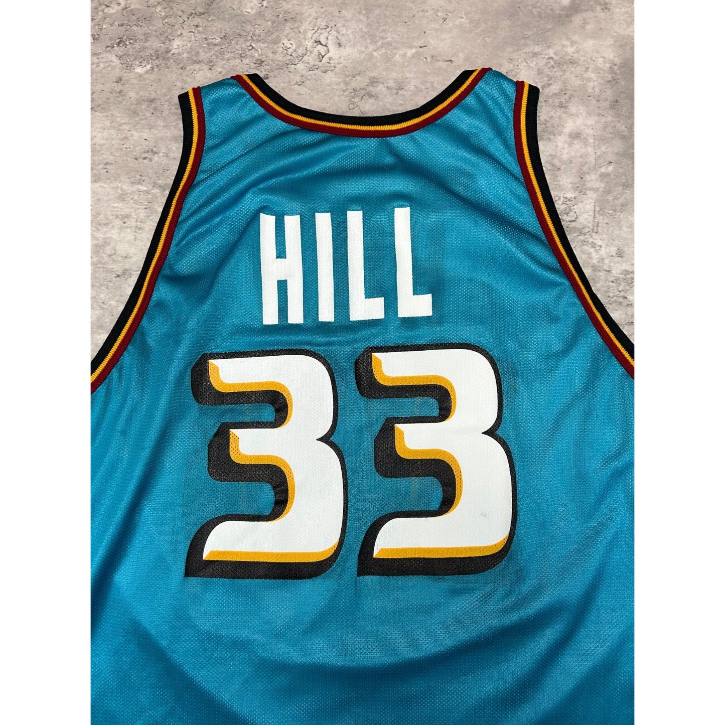 Vintage 90s Grant Hill #33 Detroit Pistons NBA Reversible Champion Jersey Sz XL