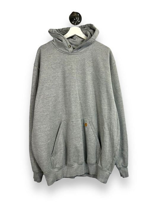 Carhartt Heavy Weight Work Wear Hooded Pull Over Sweatshirt Size XL Tall Gray