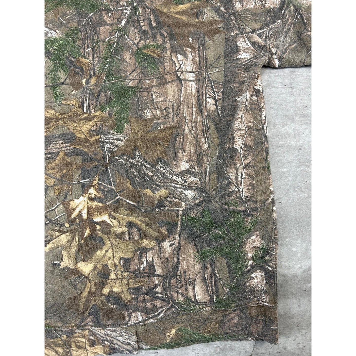 Vintage Realtree Xtra Tree Camo Hunting Pullover Hooded Sweatshirt Size 2XL