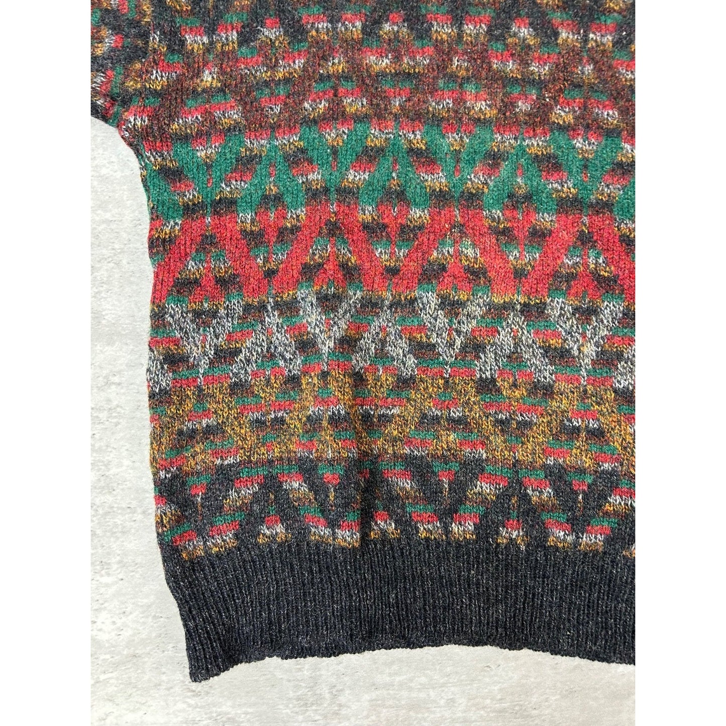 Vintage 90s House Of Fraser Abstract Striped Ribbed Knit Sweater Size Small