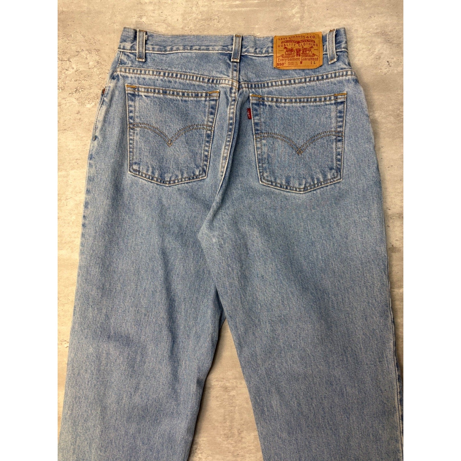 Vintage 90s Levis 550 Red Tab Light Wash Denim Pants Size 30