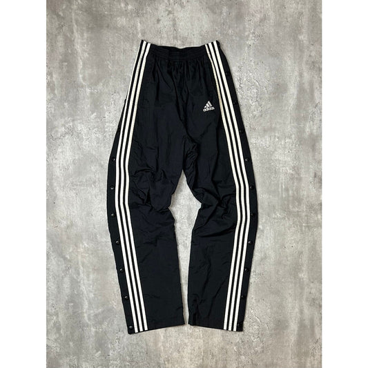 Vintage Adidas Embroidered Logo Three Stripe Nylon Track Pants Size Small
