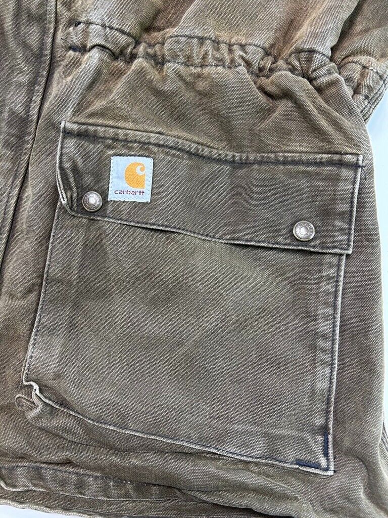 Vintage 90s Carhartt Blanket Lined Canvas Western Rancher Jacket Size Large