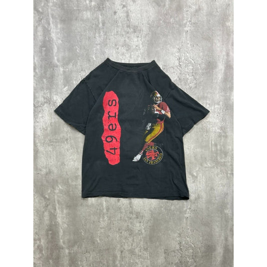 Vintage 90s San Francisco 49ers NFL Football Player Graphic T-Shirt Size Medium