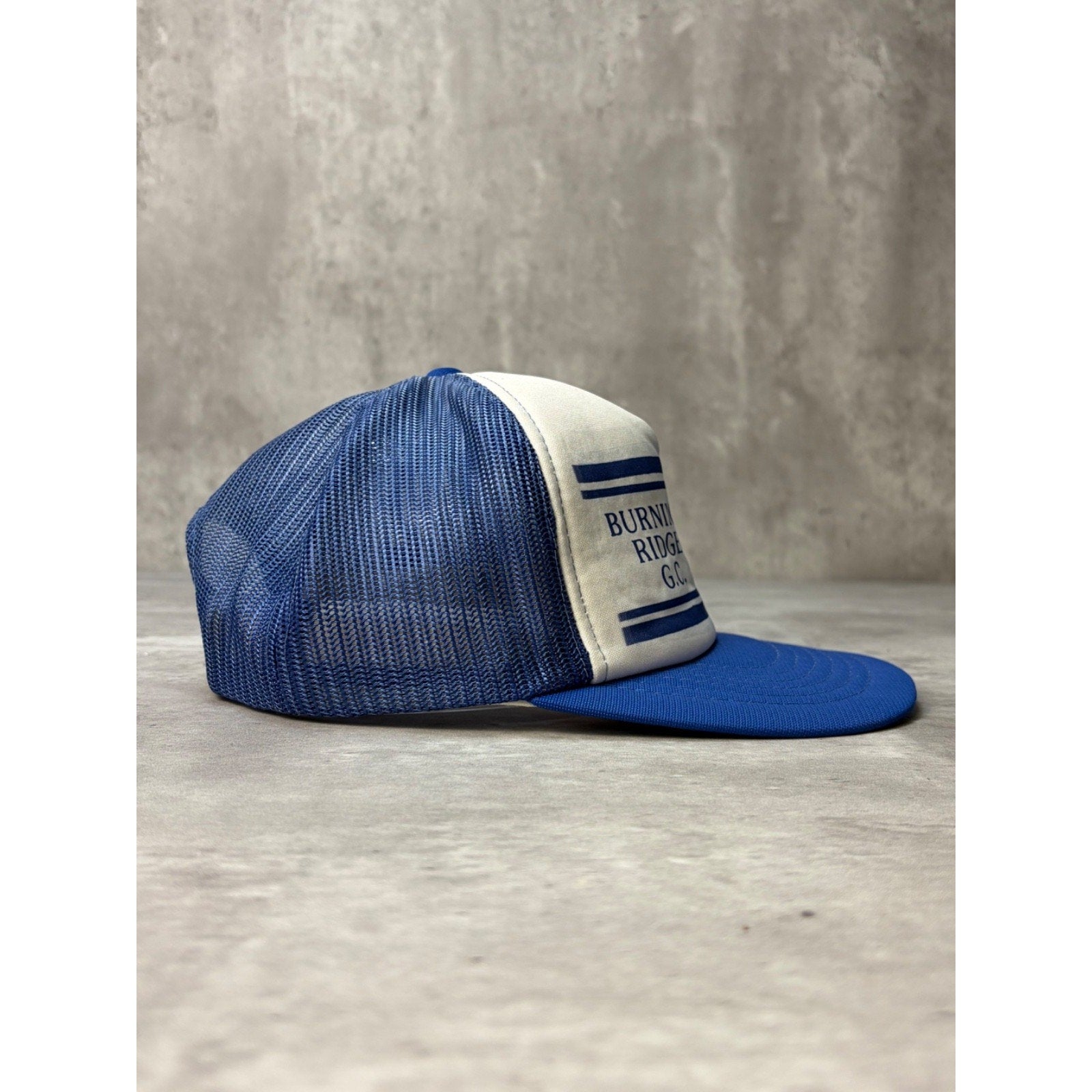 Vintage Burning Ridge Golf Club Two Tone Trucker Snapback Hat OSFA