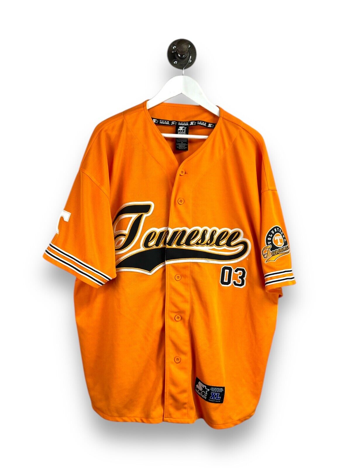 Vintage Tennessee Volunteers #3 NCAA Collegiate Starter Baseball Jersey Size XL