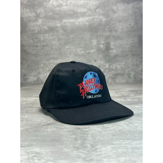 Vintage 90s Planet Hollywood Orlando Embroidered Destination Snapback Hat OSFA
