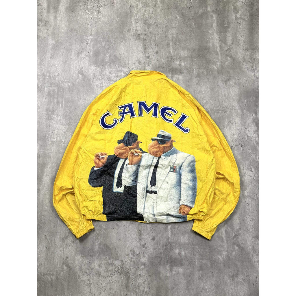 1992 Joe Camel Blues Brothers Lightweight Graphic Windbreaker Jacket Size XL