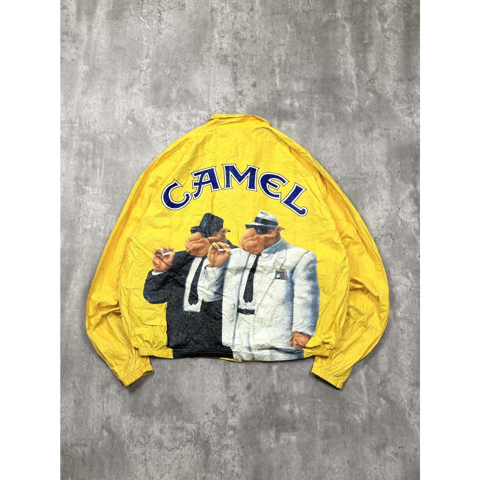 1992 Joe Camel Blues Brothers Lightweight Graphic Windbreaker Jacket Size XL
