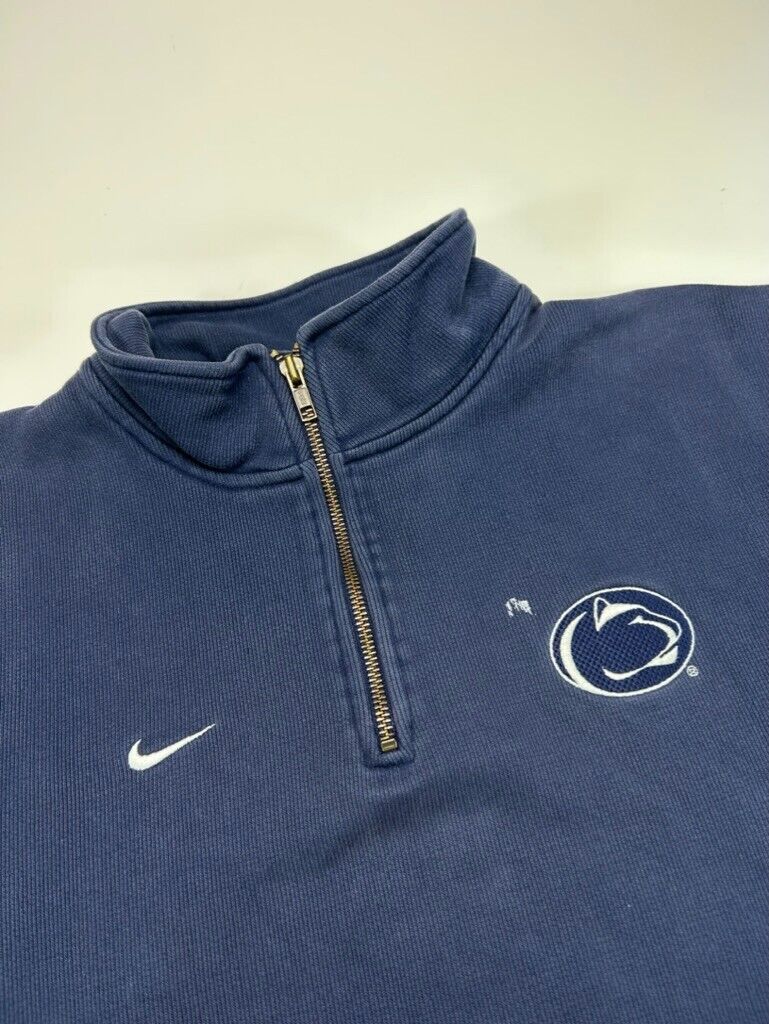 Vintage Penn State Nittany Lions NCAA Nike 1/4 Zip Pullover Sweatshirt Size XL