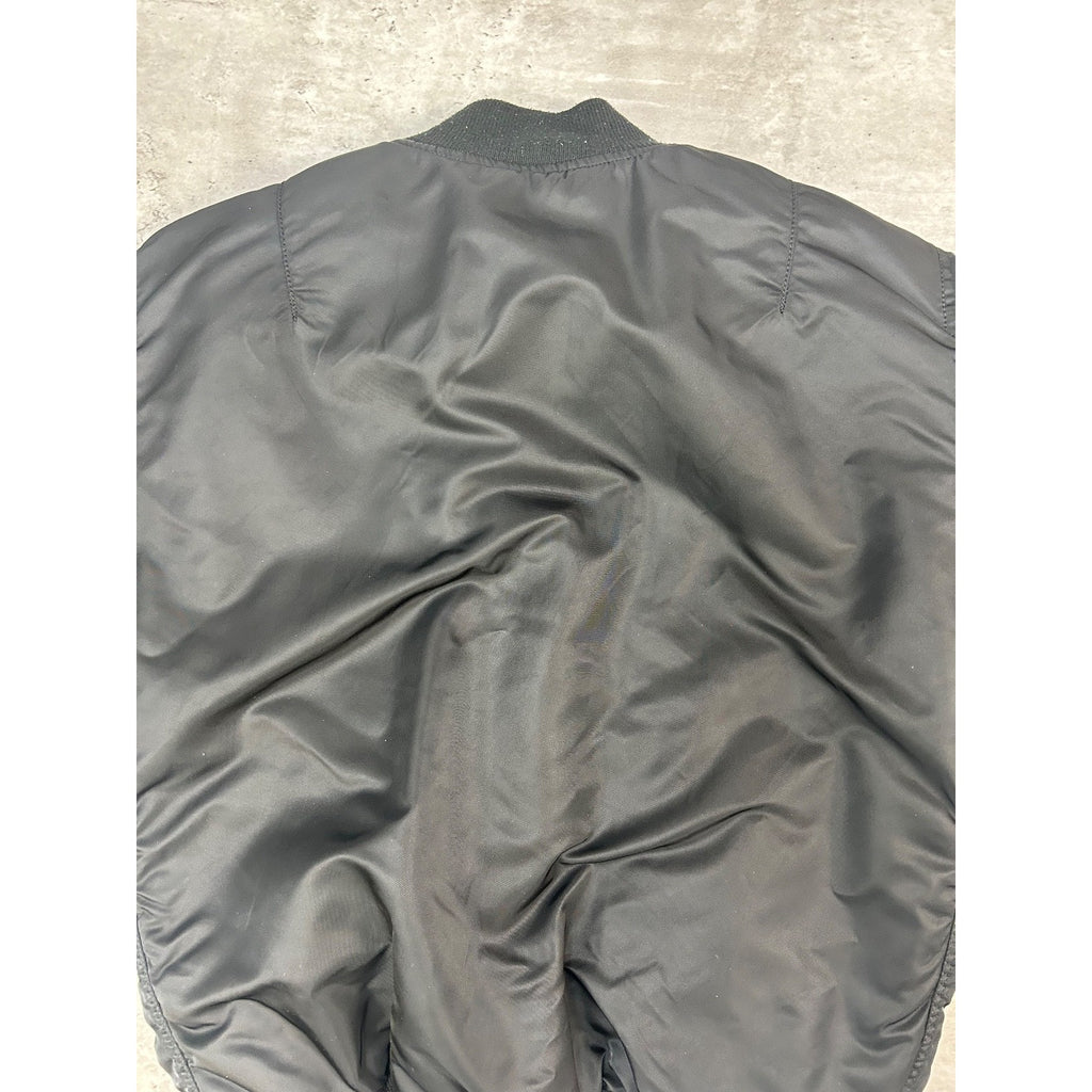 Vintage 90s Military MA-1 Reversible Flight Bomber Jacket Size Small