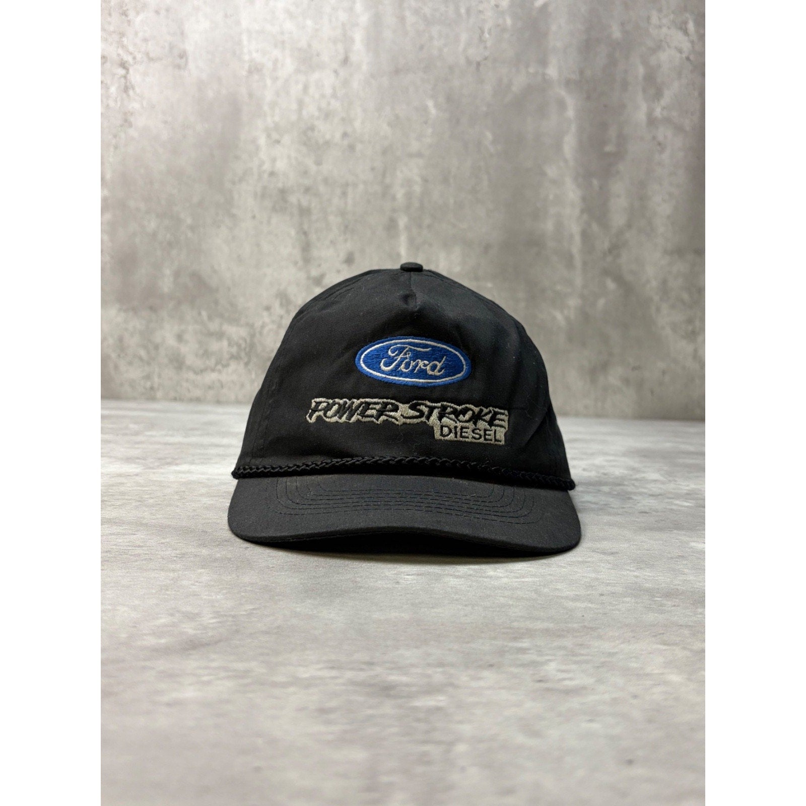 Vintage 90s Ford Powerstroke Diesel Embroidered Spellout Snapback Hat OSFA
