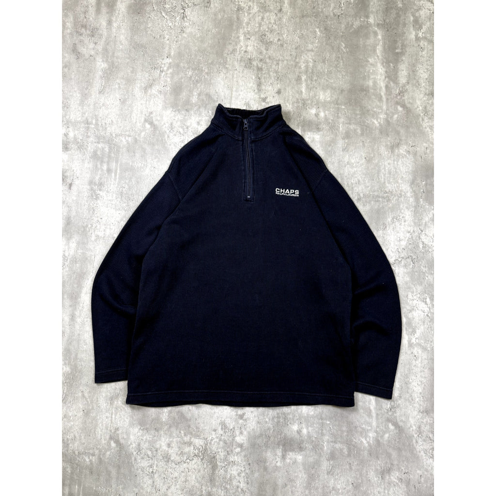 Vintage Chaps Ralph Lauren Embroidered Spellout 1/4 Zip Sweatshirt Size Medium