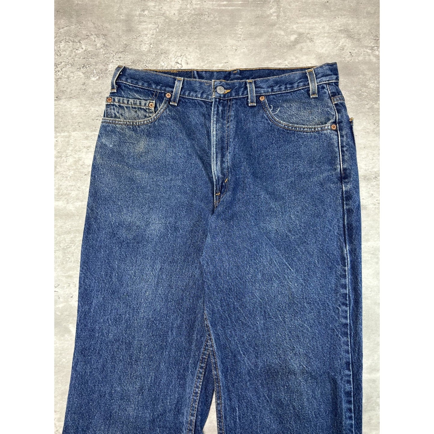 Vintage 90s Levis Red Tab 517 Dark Wash Denim Pants Size 34 Blue