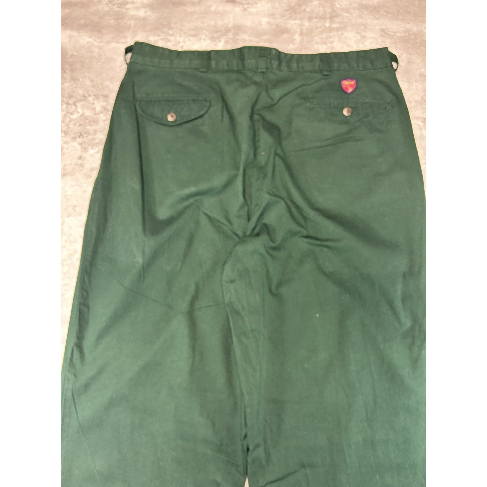 Vintage 90s Polo Golf Embroidered Crest Trouser Style Pants Size 35 Green