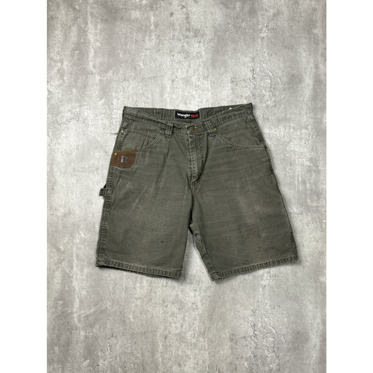 Vintage Wrangler Riggs Ripstop Canvas Workwear Carpenter Shorts Size 34