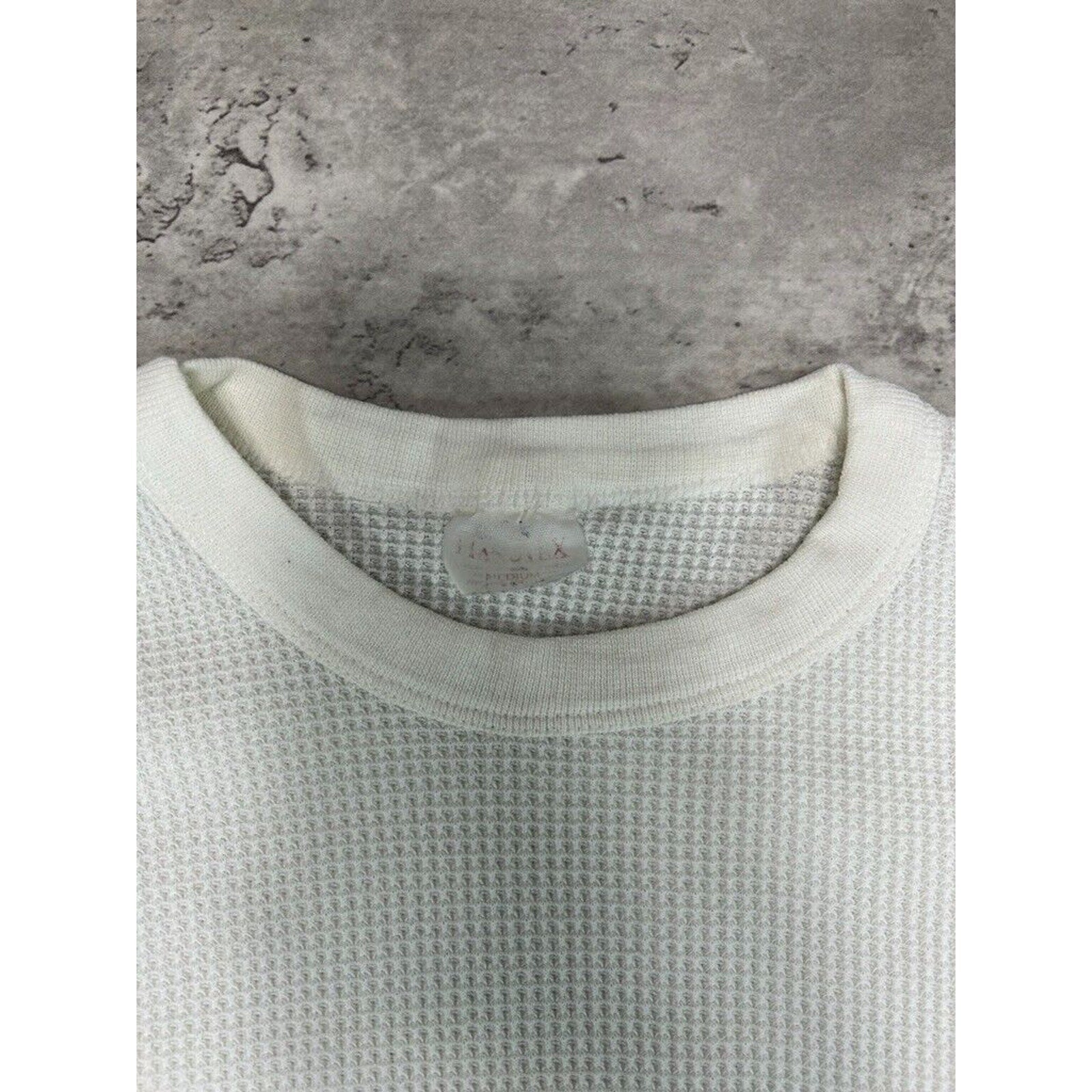 Vintage 1980s Handex Blank Thermal Print Long Sleeve T-Shirt Size Medium