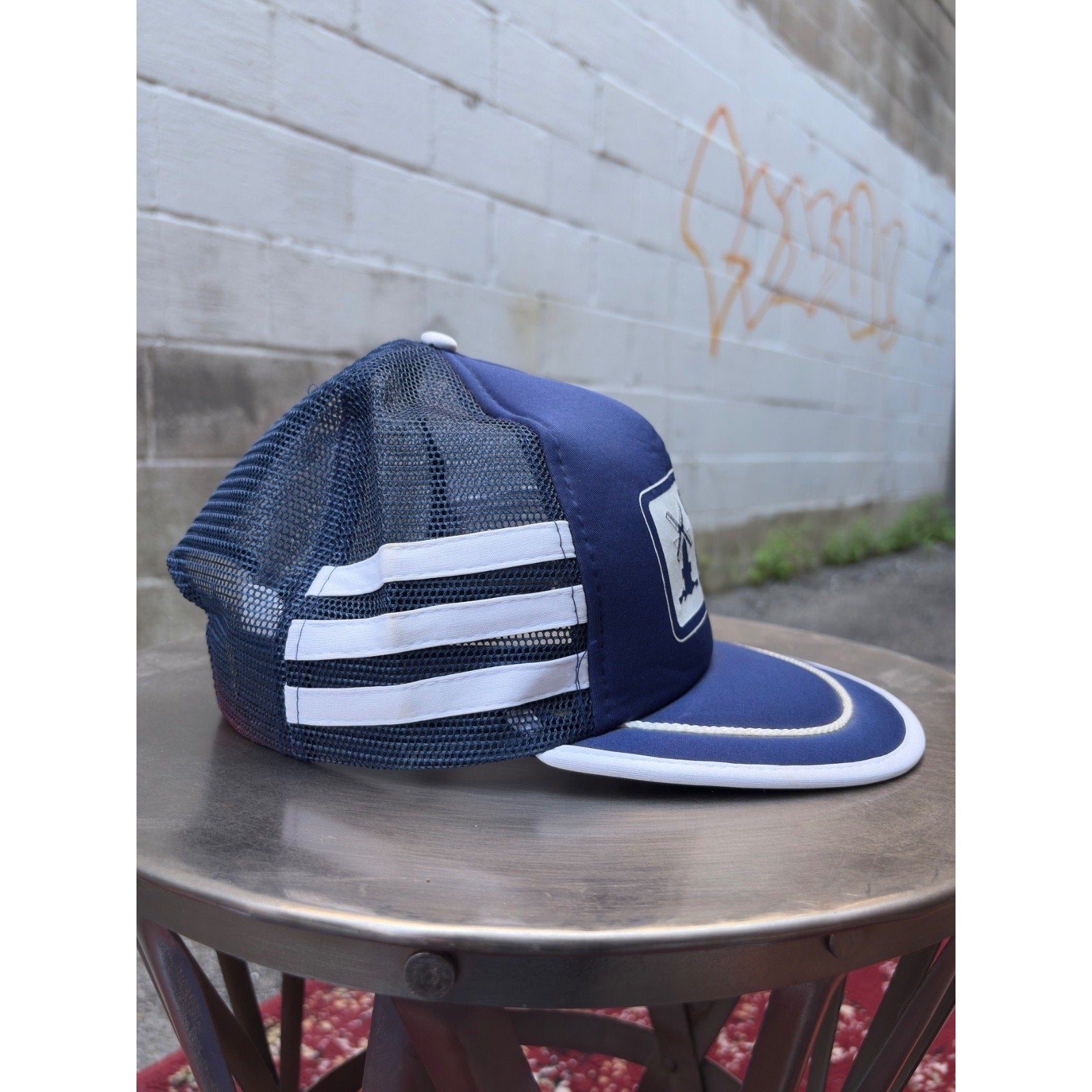Vintage 80s/90s Holland Testers Wheatley Three Stripe Trucker Snapback Hat OSFA