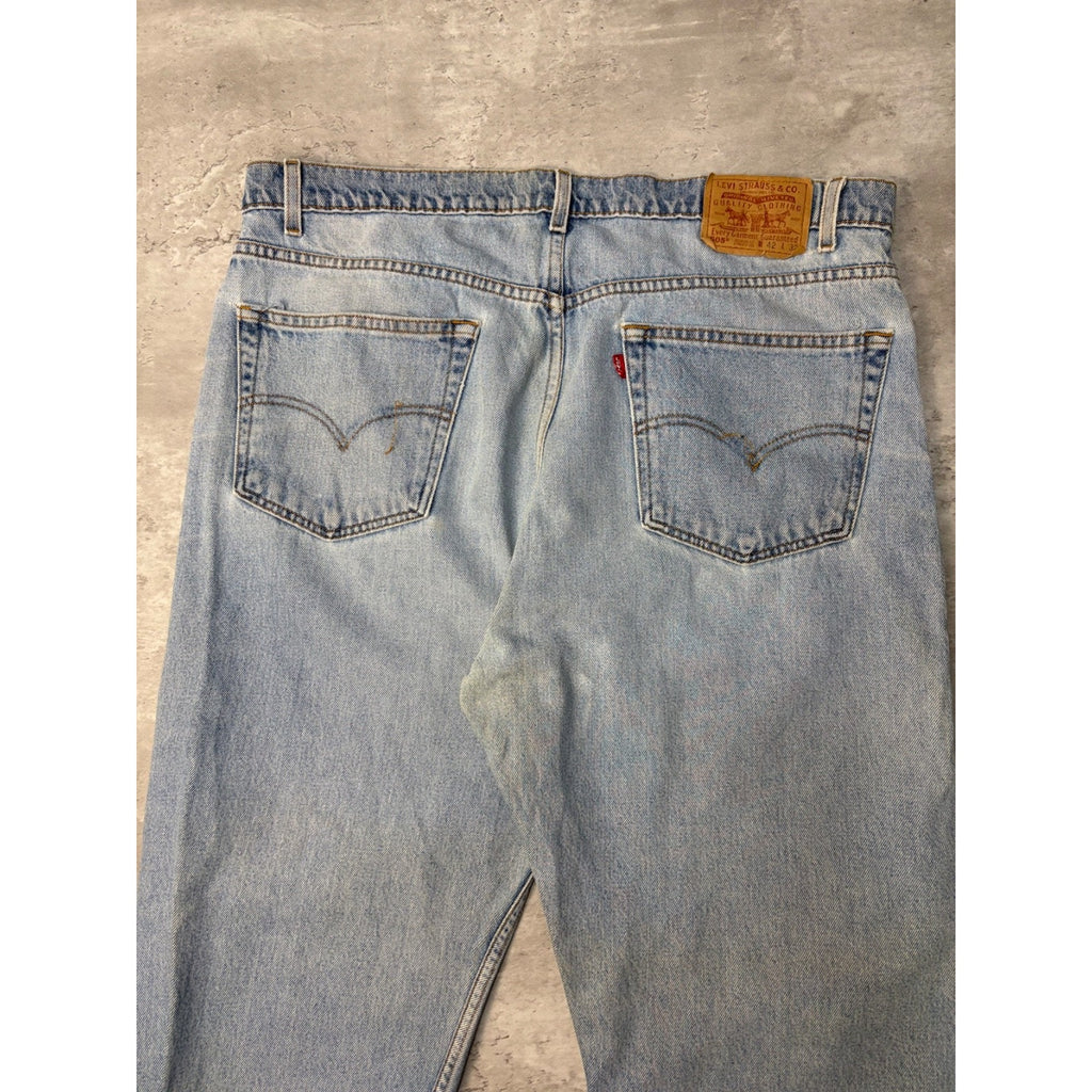 Vintage Levis 505 Red Tab Straight Leg Light Wash Denim Pants Size 40