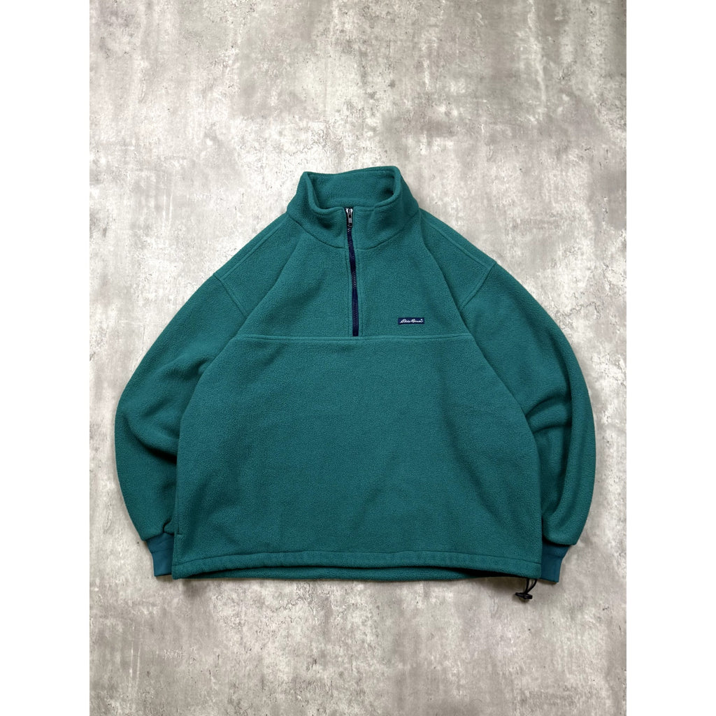 Vintage Eddie Bauer 1/4 Zip Fleece Pullover Sweatshirt Size Large
