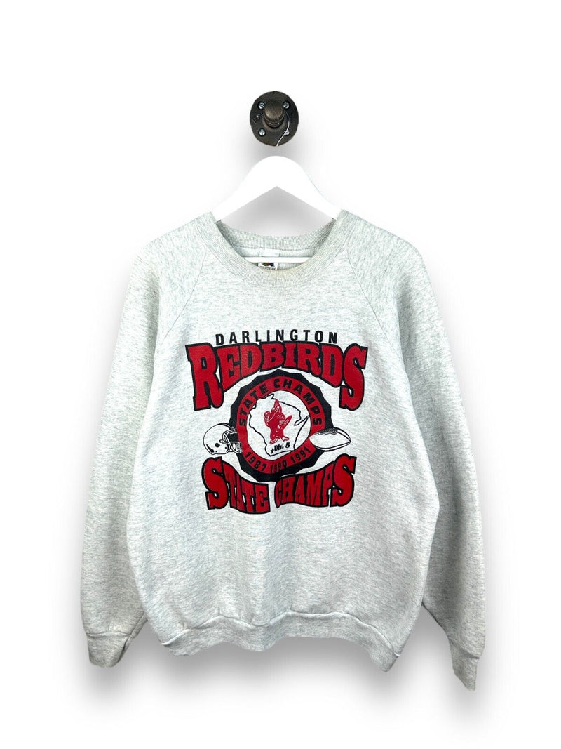 Vintage 1991 Darlington Red Birds State Champs Football Sweatshirt Size 2XL 90s