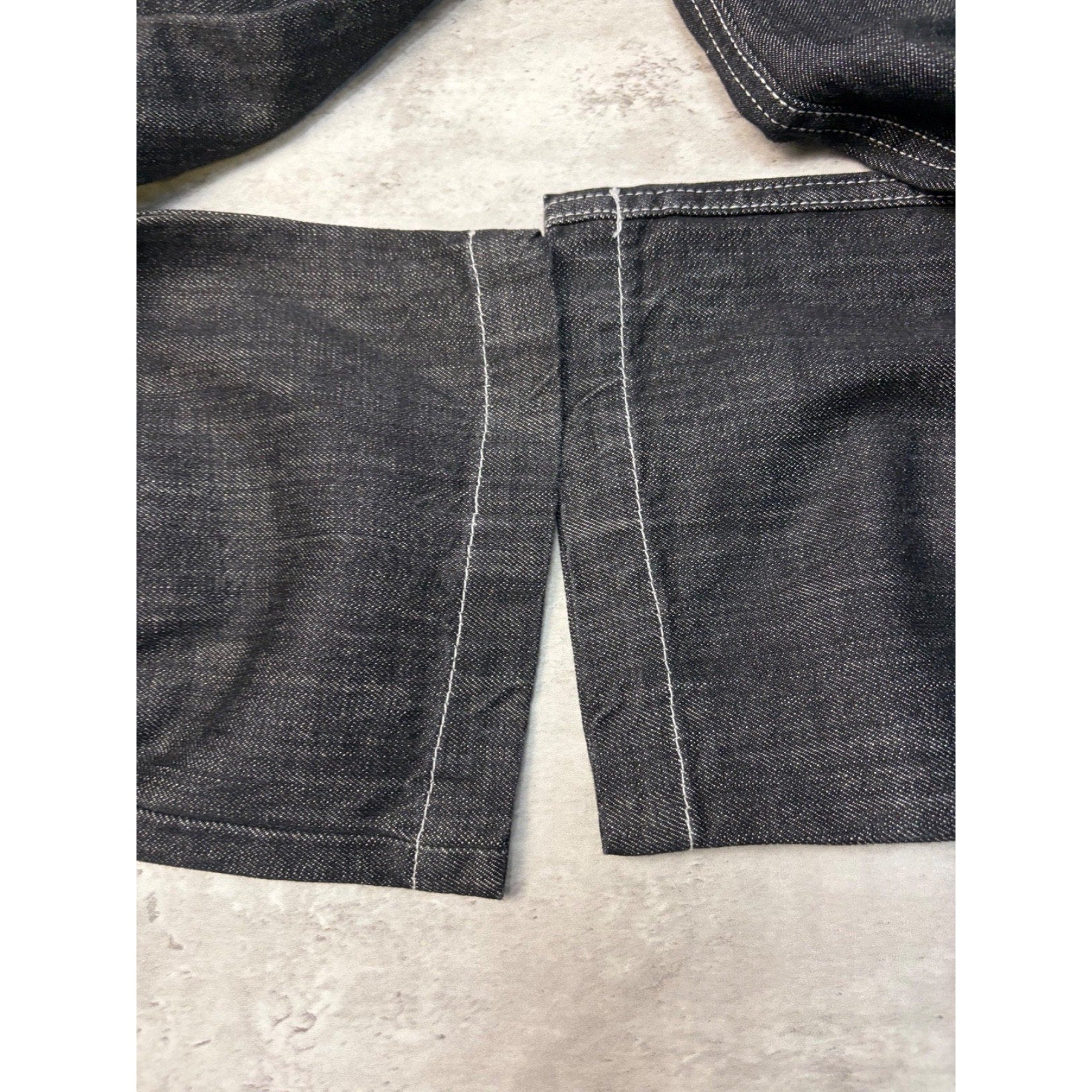 Vintage Y2K Womens Johnny Blaze Embroidered Black Wash Denim Pants