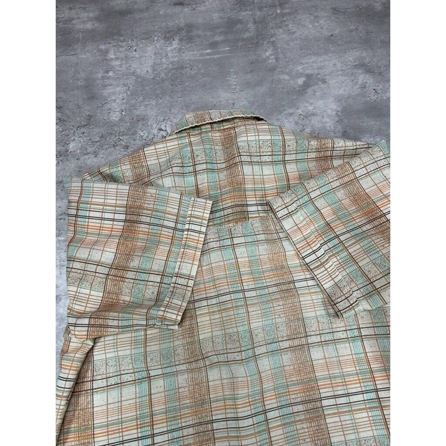 Vintage 1970s Sears Western Wear Pearl Snap Short Sleeve Button Up Shirt Medium