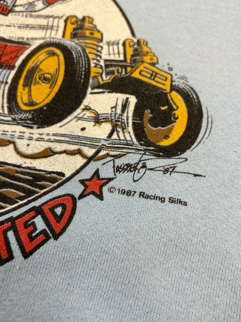 Vintage 1987 RC10 Team Associated Buggy Gold Pan Racing Sweatshirt Size Small 80s