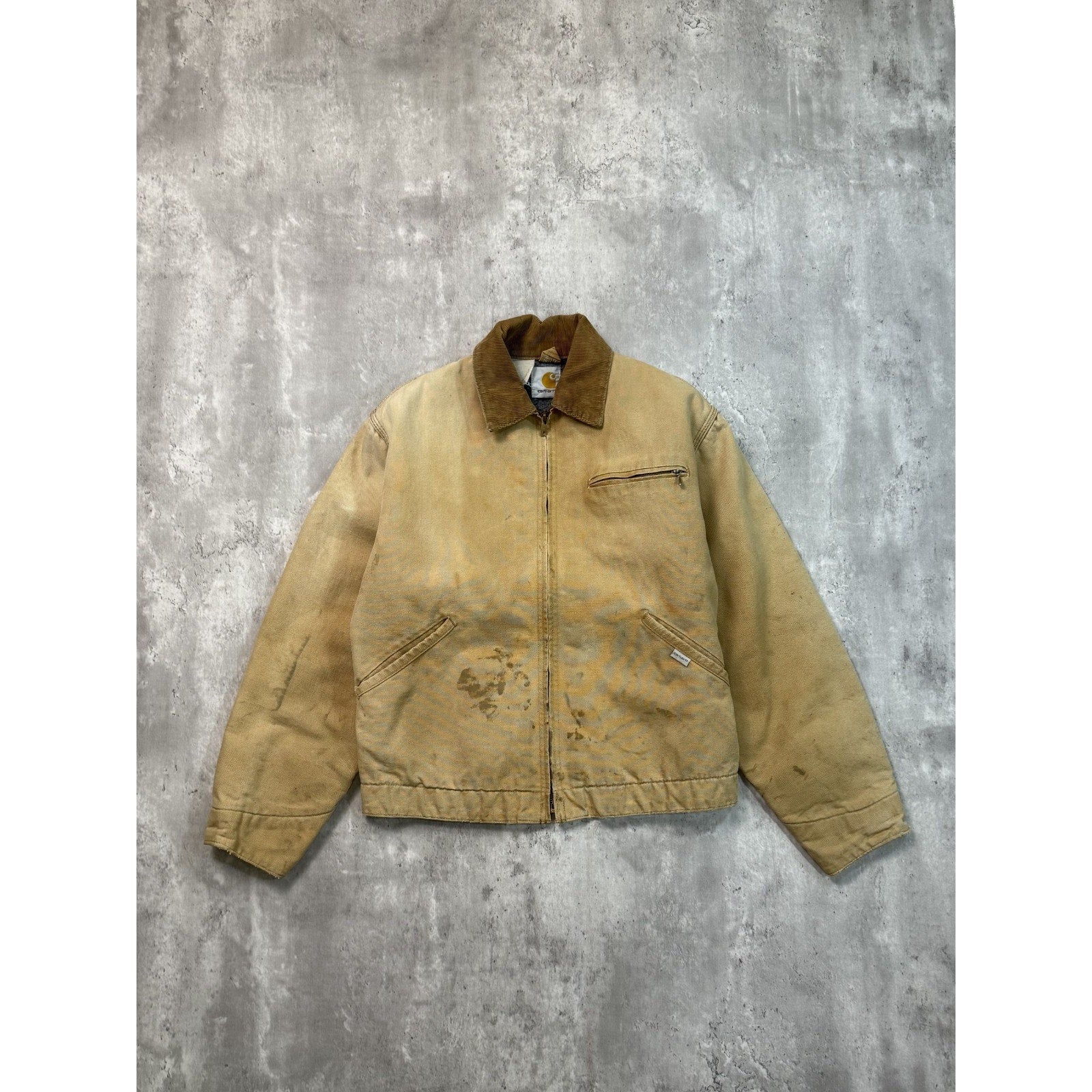 Vintage 80s/90s Carhartt Blanket Lined Canvas Workwear Detroit Jacket Size Small