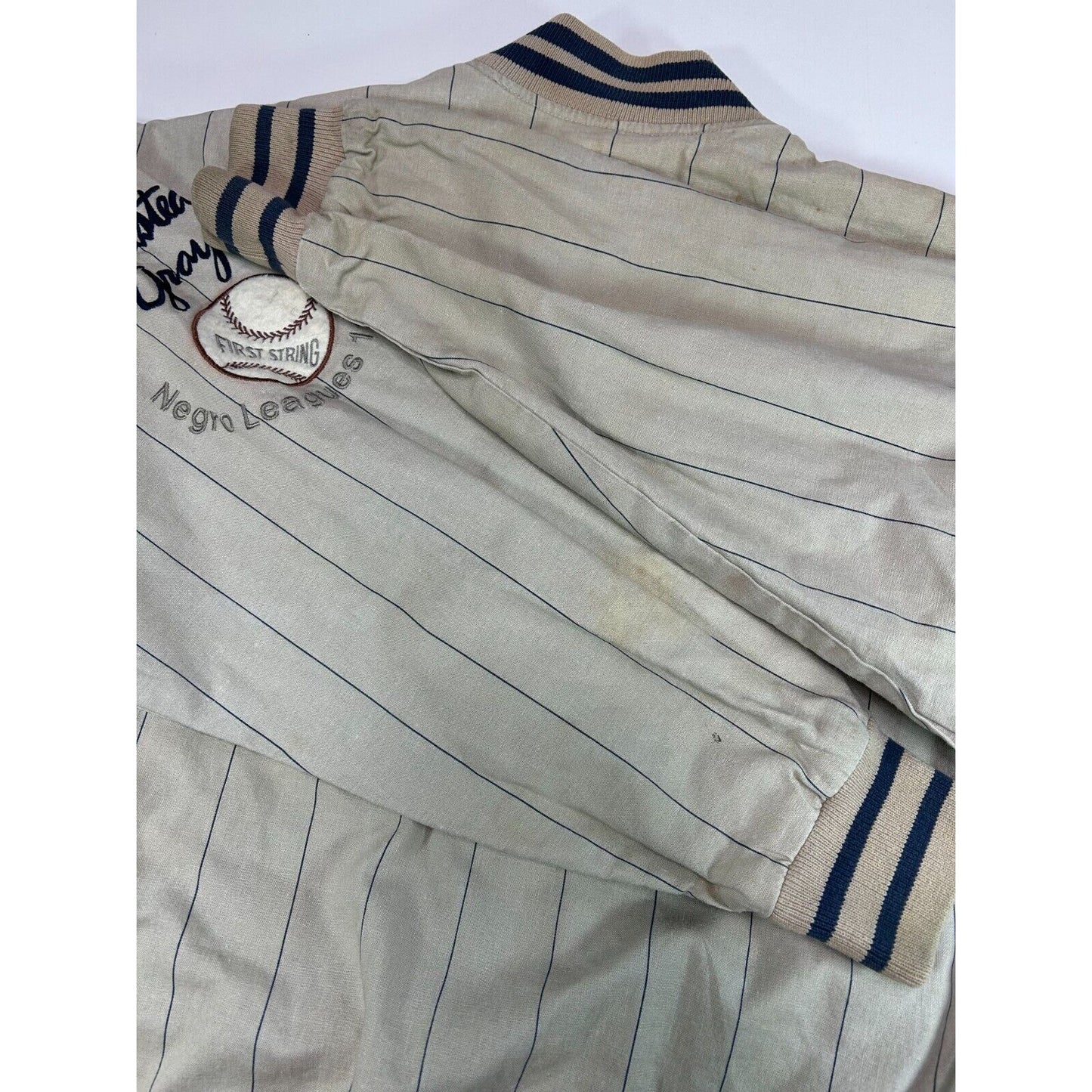 Vintage Homestead Grays NLBM Reversible Varsity Bomber Jacket Size Medium