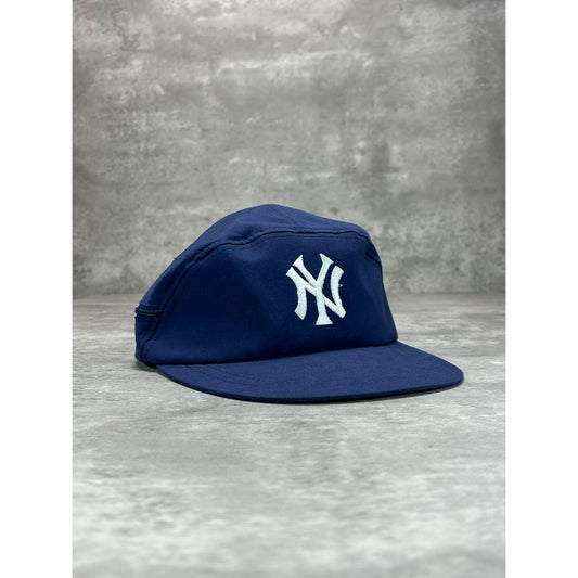 Vintage 90s New York Yankees MLB Convertible Baseball Snapback Visor Hat OSFA