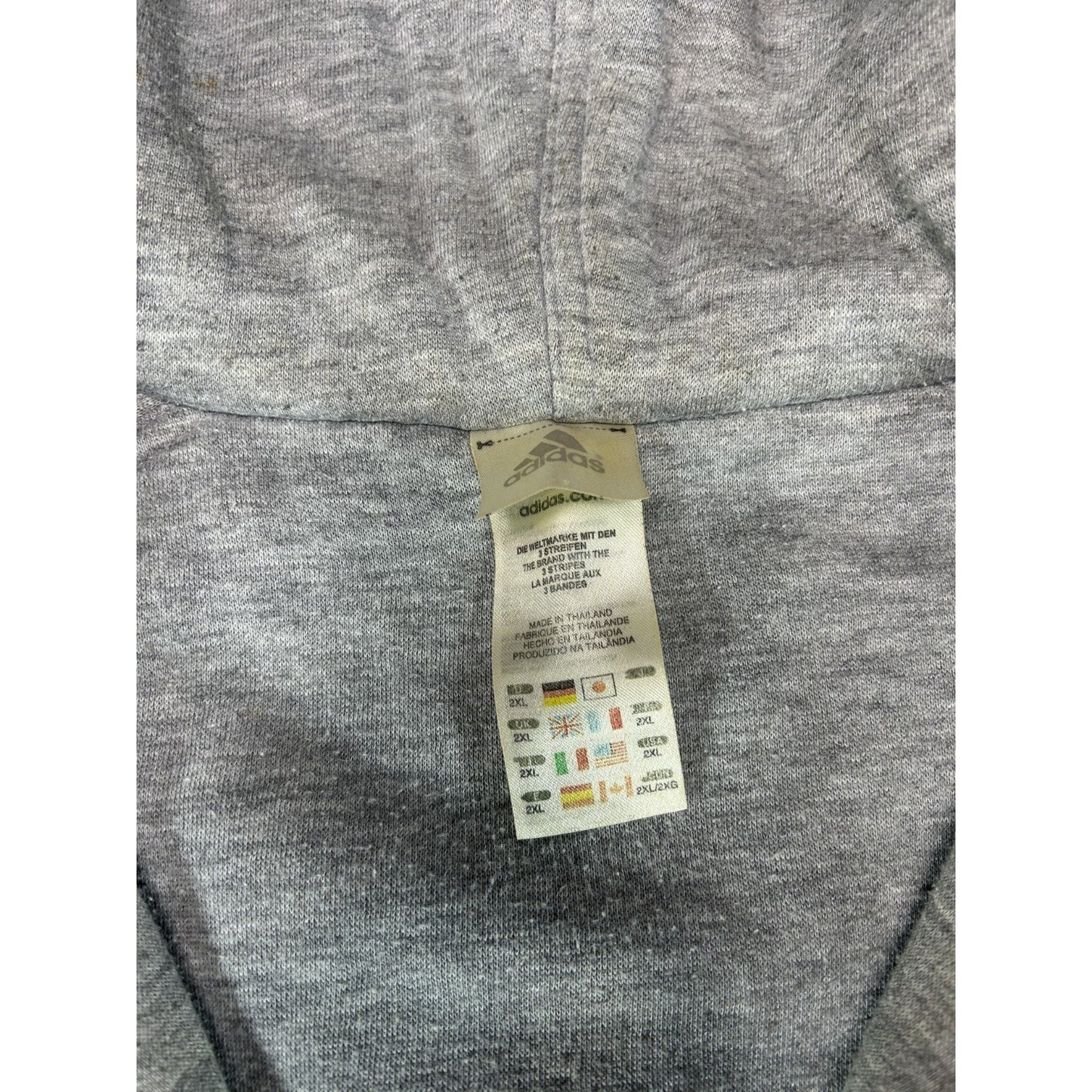 Vintage 2000s Adidas Embroidered Logo Full Zip Insulated Hooded Jacket Size 2XL