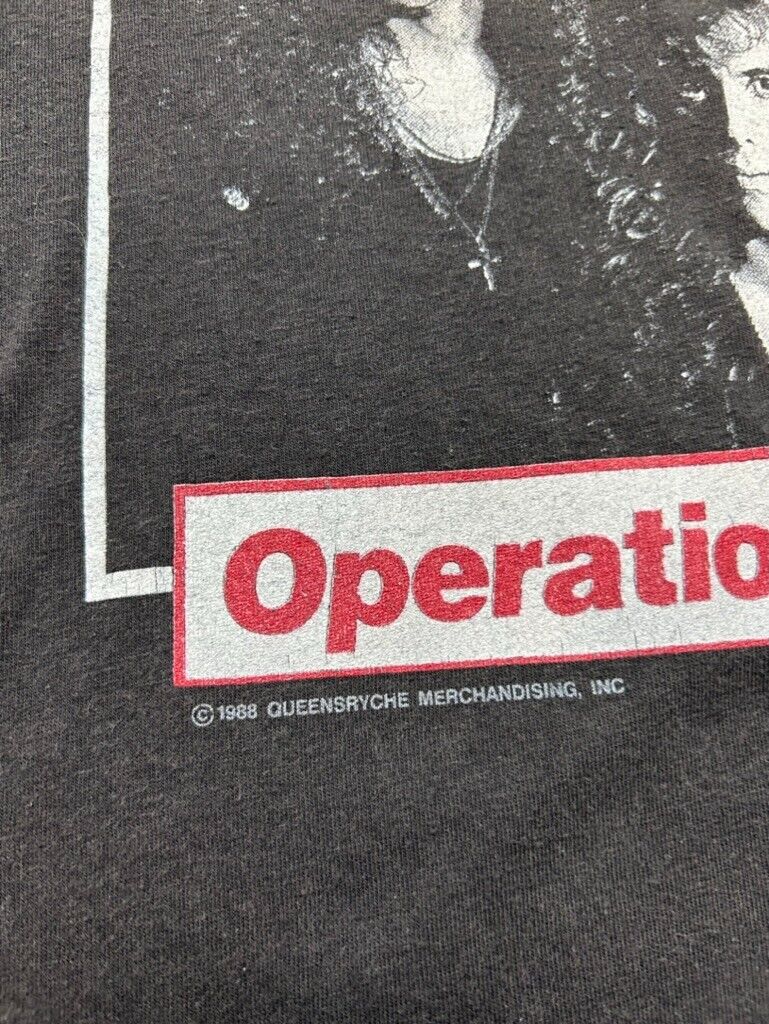 Vtg 1989 Queensryche Operation: Mindcrime Tour Metal Music T-Shirt Size Large