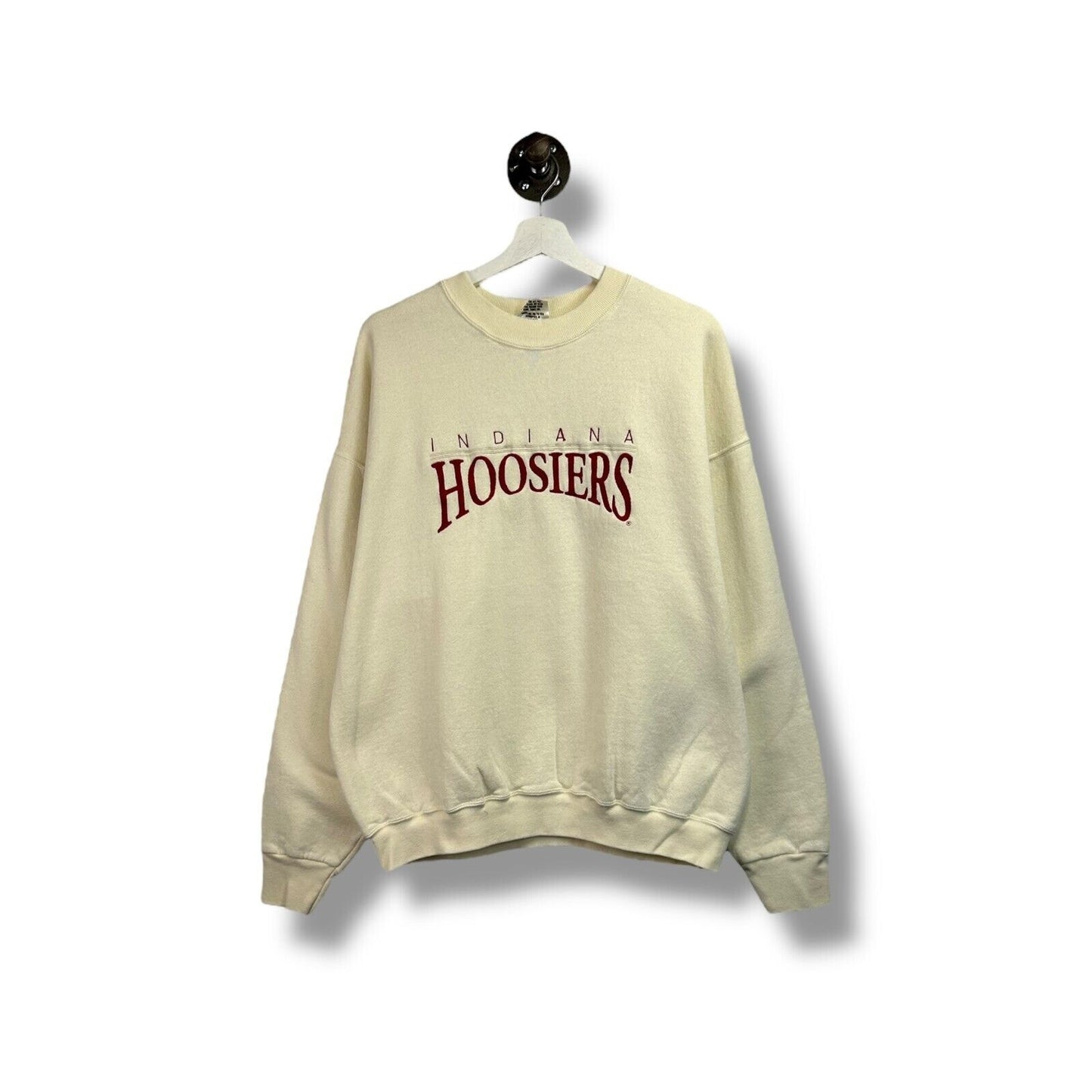 Vintage 90s Indiana Hoosiers NCAA Embroidered Spellout Sweatshirt Size XL